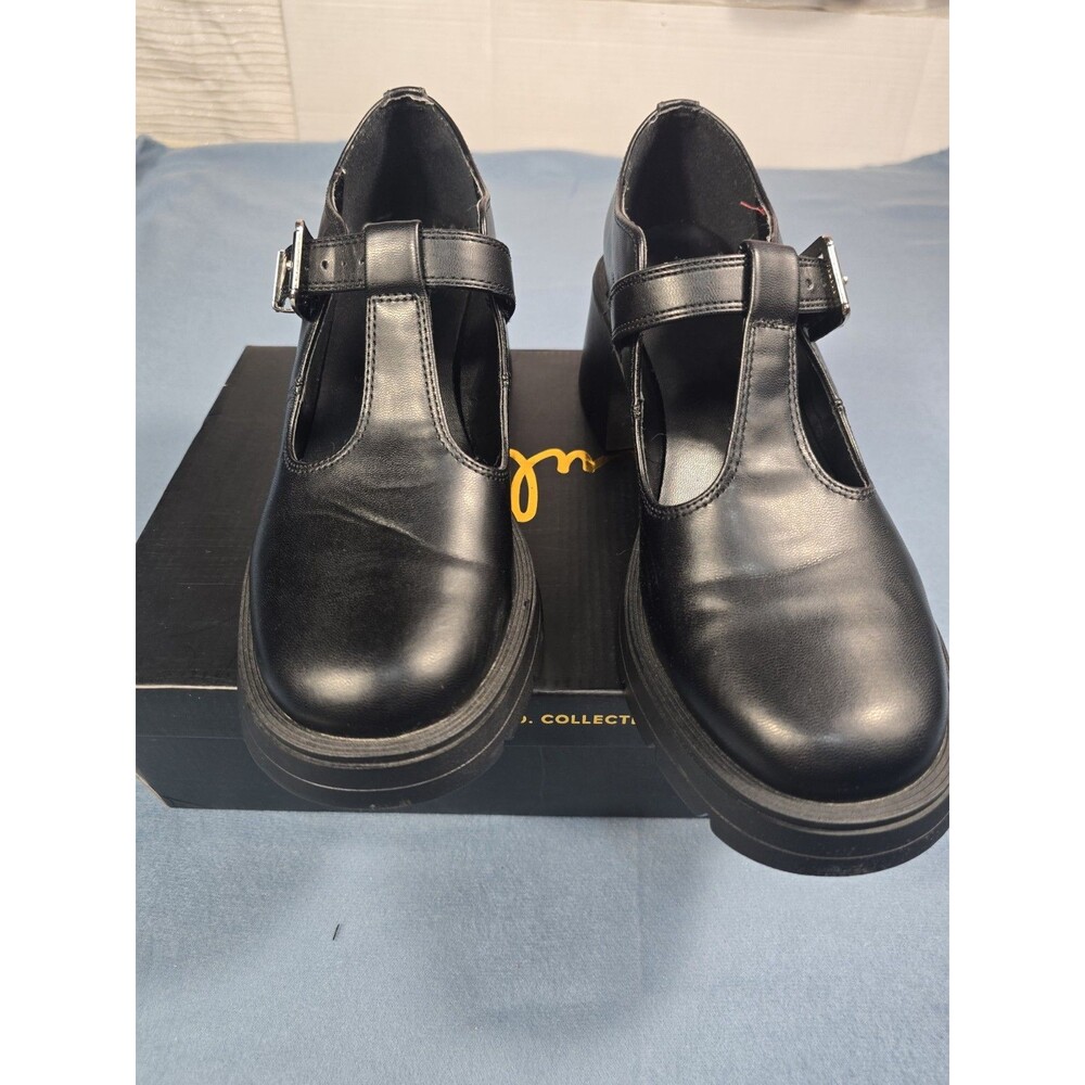 MIA Black Mary Jane Buckle Comfort Shoes Block Heel Arch Support Women's 9M - Picture 8 of 14
